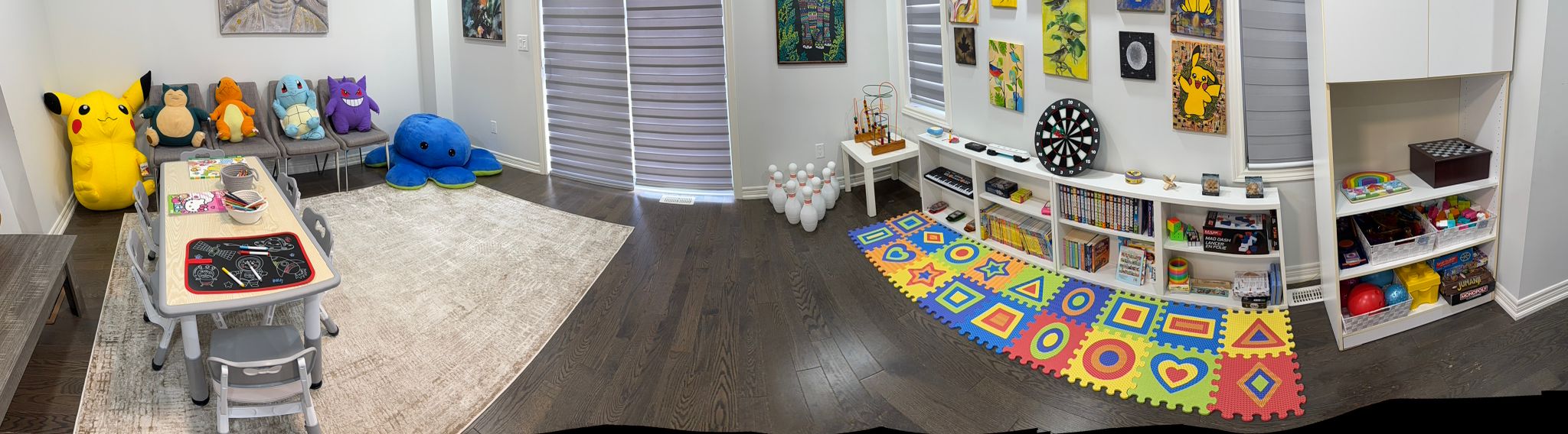 Overview of the clean, organised Mind Palette daycare room